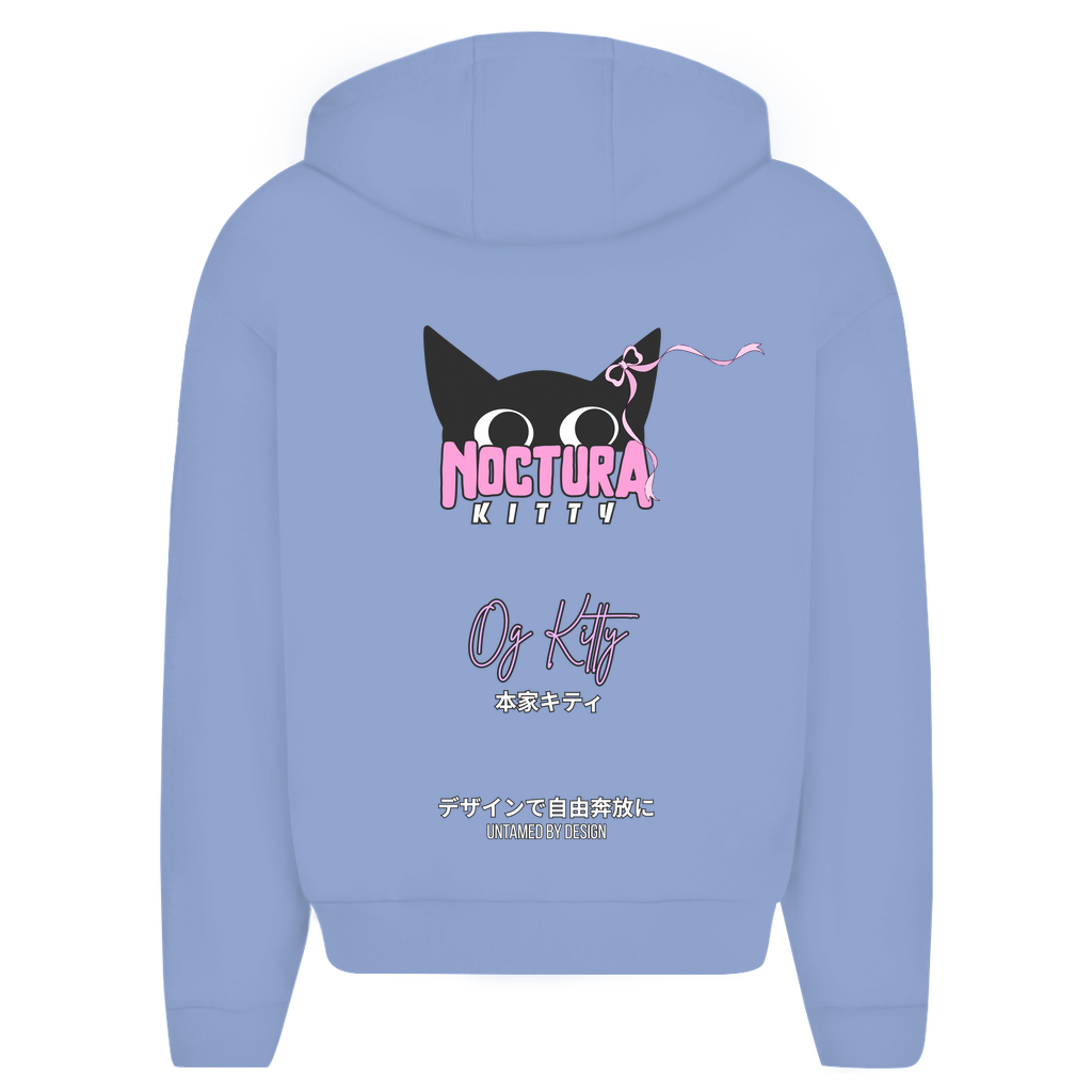 Unisex Oversize Zip Hoodie "OG Kitty" Premium Ribbon Edition