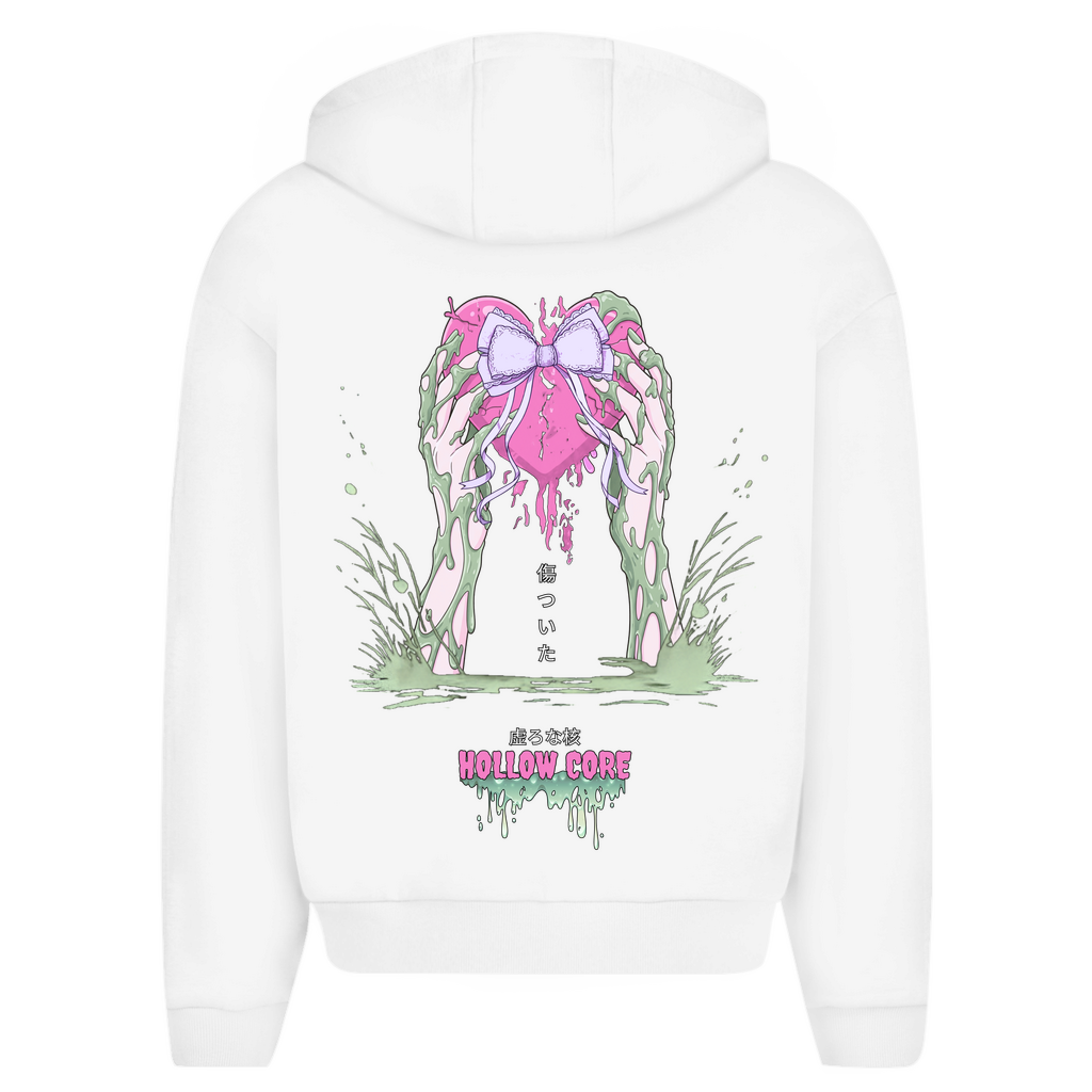 Unisex Oversize Zip Hoodie "Hollow Core" Premium Ribbon Edition