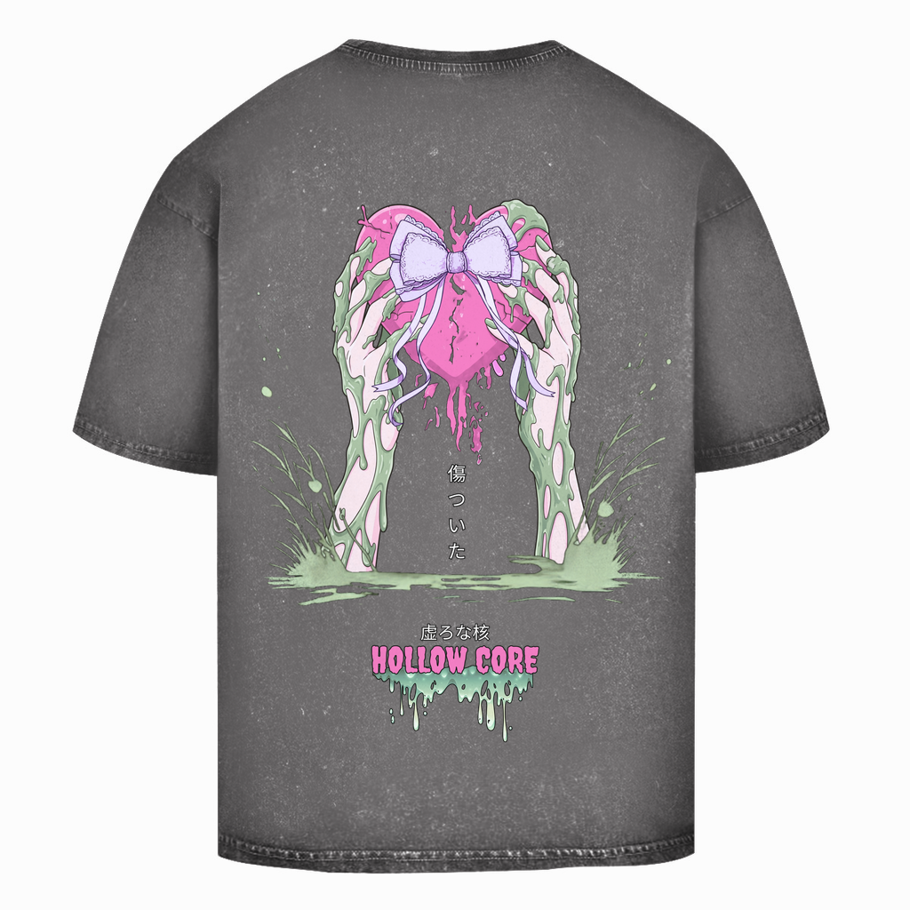 Unisex Oversize T-Shirt Washed "Hollow Core"  Premium Ribbon Edition