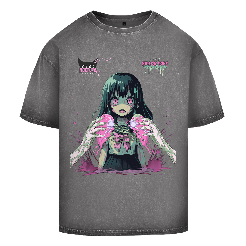 Unisex Oversize T-Shirt Washed "Hollow Core"  Premium Ribbon Edition